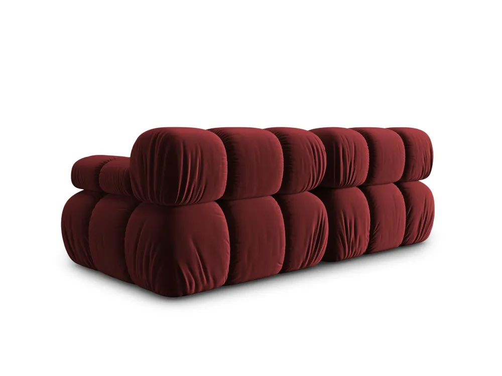 Sofa sametová 2-osobová TROPEA rubínová