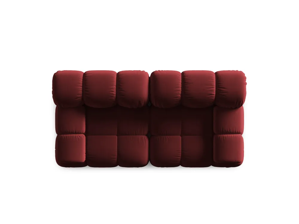 Sofa sametová 2-osobová TROPEA rubínová