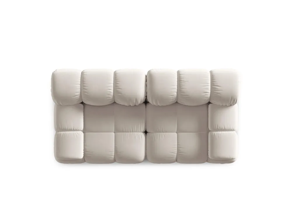 Sofa sametová 2-osobová TROPEA světle béžová