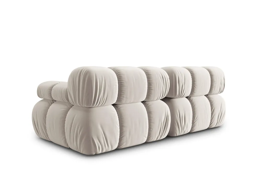 Sofa sametová 2-osobová TROPEA světle béžová