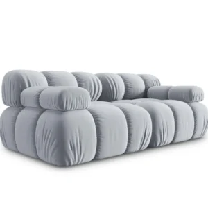 Sofa sametová 2-osobová TROPEA světle modrá
