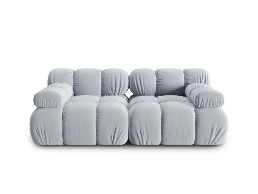 Sofa sametová 2-osobová TROPEA světle modrá