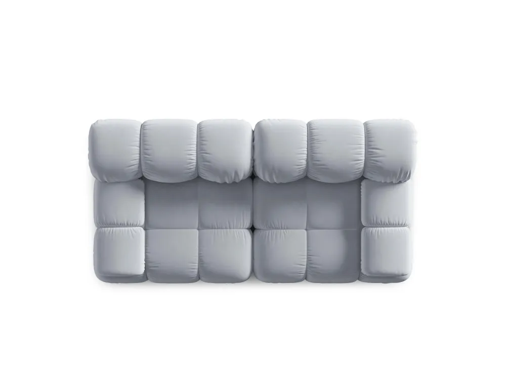 Sofa sametová 2-osobová TROPEA světle modrá
