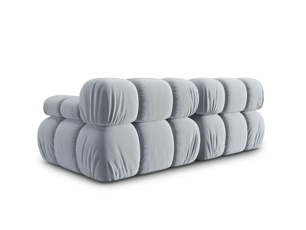 Sofa sametová 2-osobová TROPEA světle modrá
