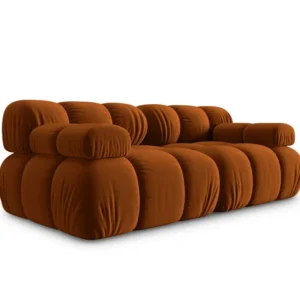 Sofa sametová 2-osobová TROPEA terakota