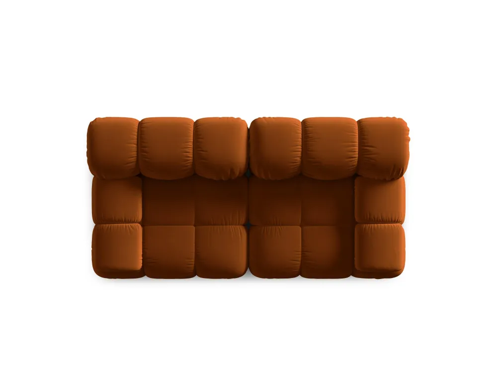 Sofa sametová 2-osobová TROPEA terakota
