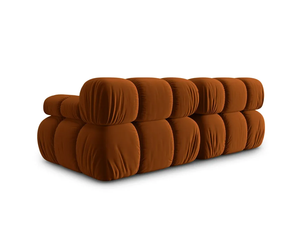 Sofa sametová 2-osobová TROPEA terakota