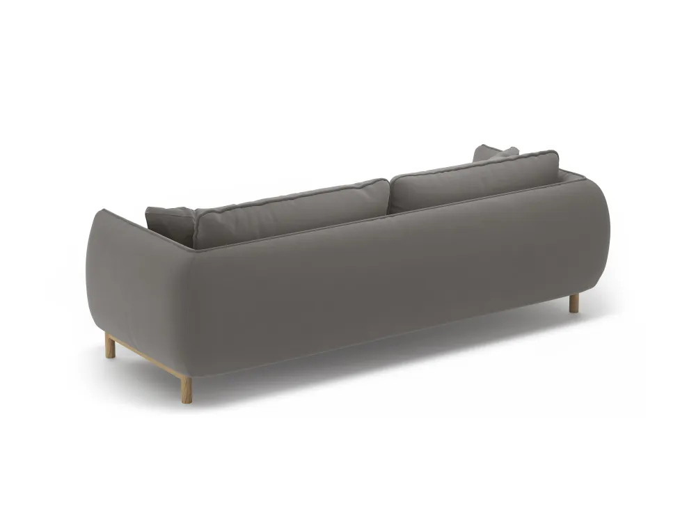 Sofa sametová 3-místná ADA šedá