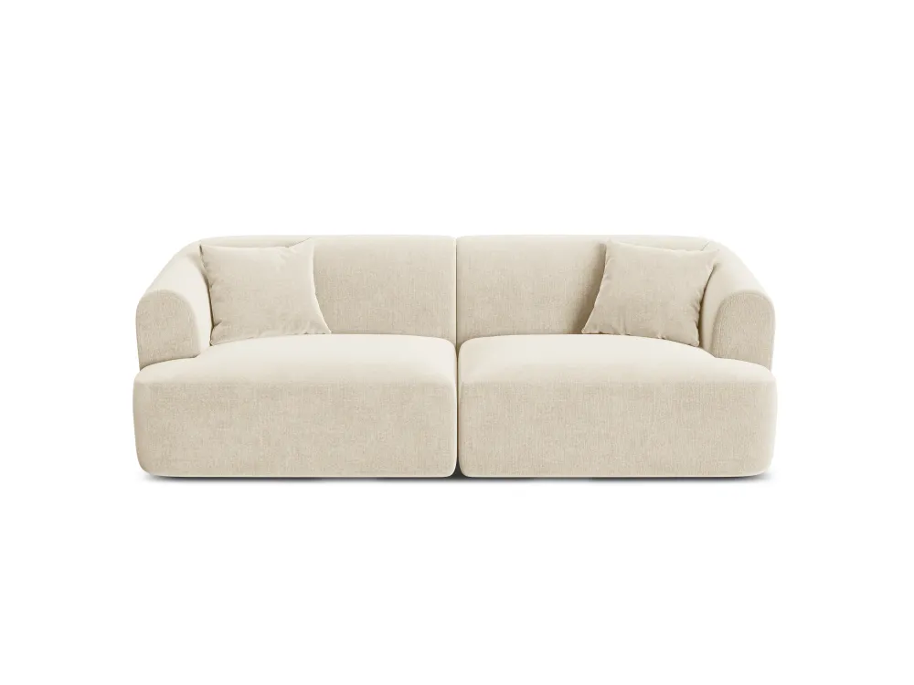 Sofa sametová 3-místná CAMPI světle béžová