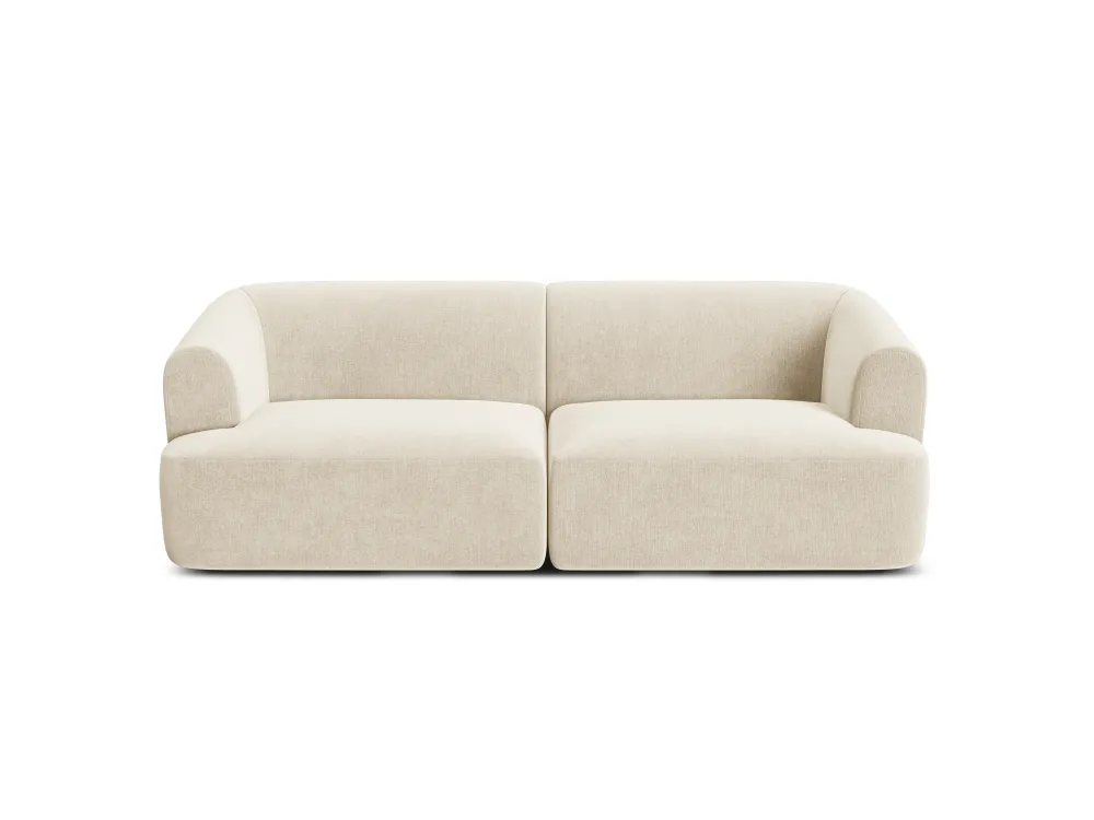 Sofa sametová 3-místná CAMPI světle béžová