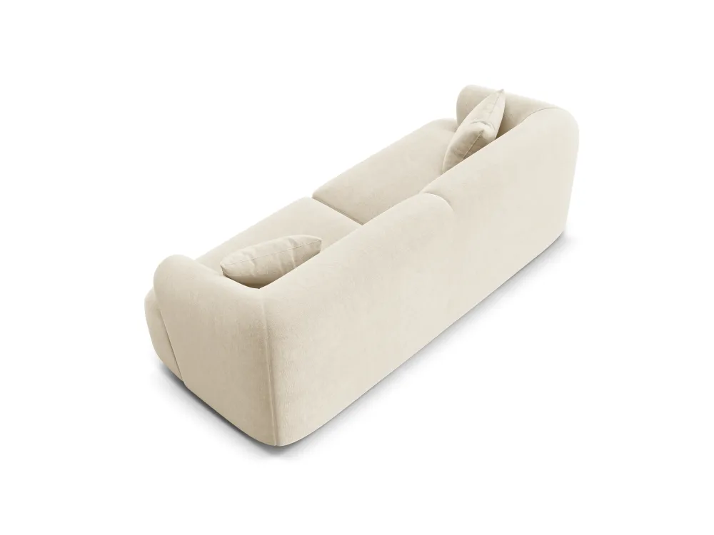 Sofa sametová 3-místná CAMPI světle béžová
