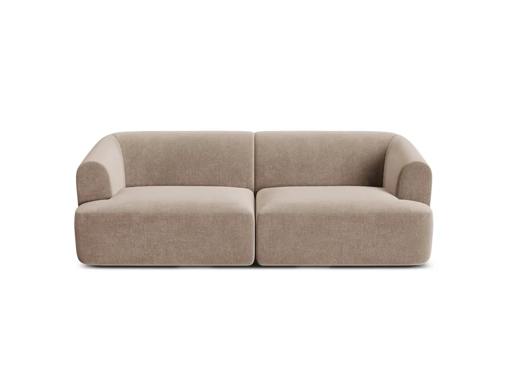 Sofa sametová 3-místná CAMPI tmavě béžová