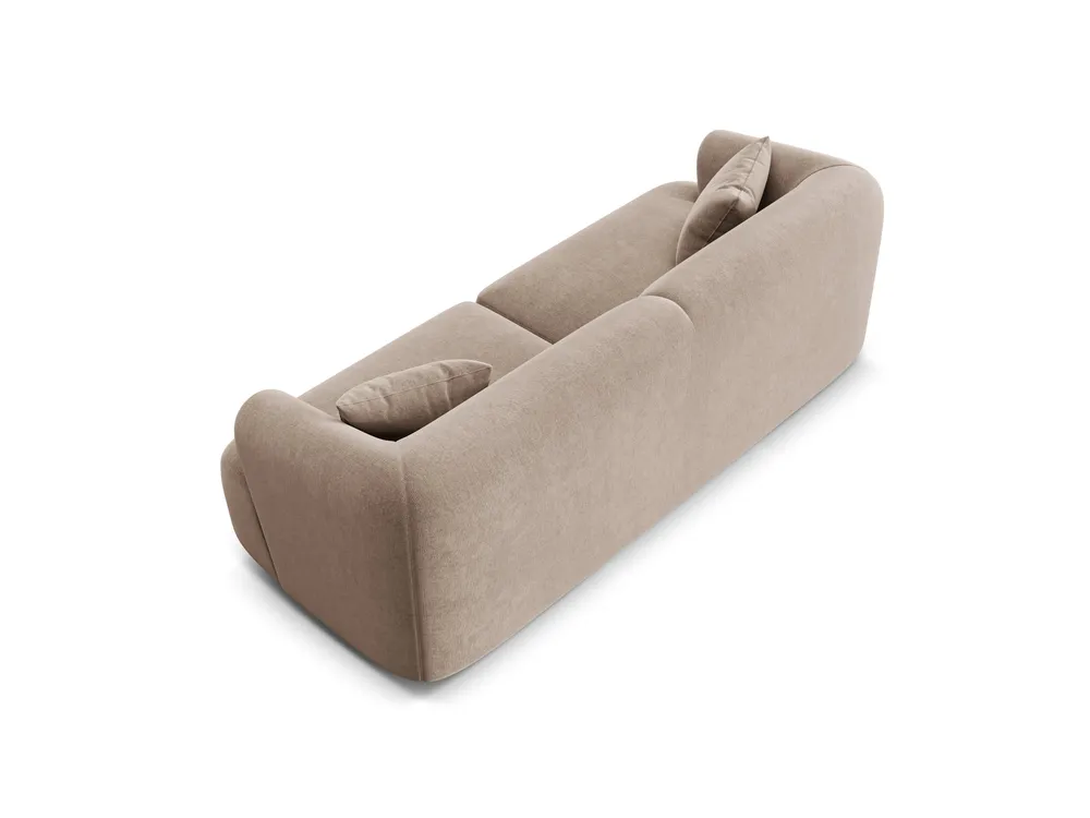 Sofa sametová 3-místná CAMPI tmavě béžová