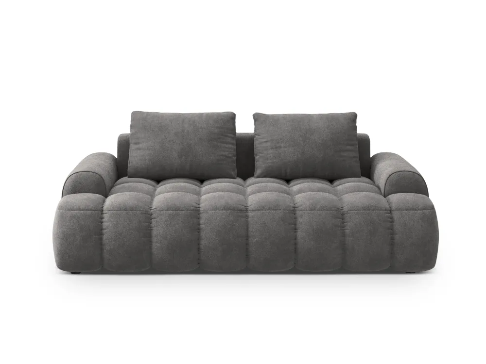Sofa sametová 3-místná LINZ tmavě šedá