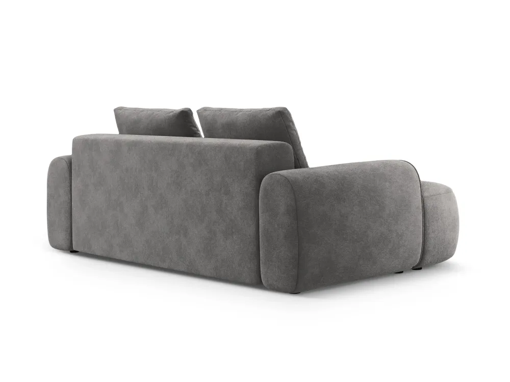 Sofa sametová 3-místná LINZ tmavě šedá