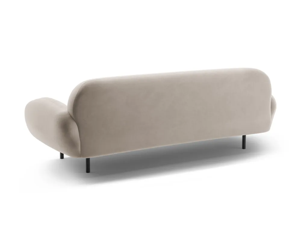 Sofa sametová 3-místná POPPY světle béžová