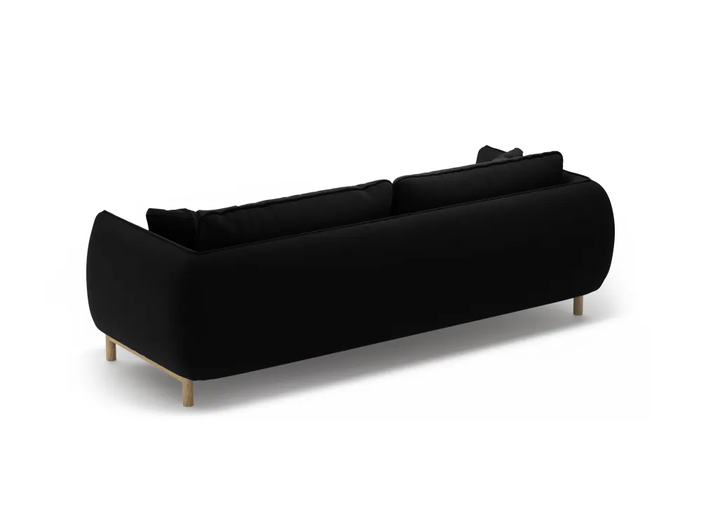 Sofa sametová 3-osobová ADA černá