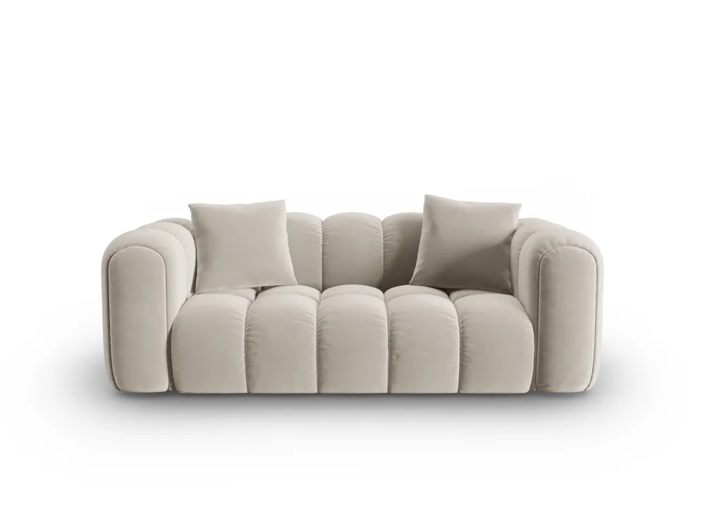Sofa sametová 3-osobová ASTRO ecru