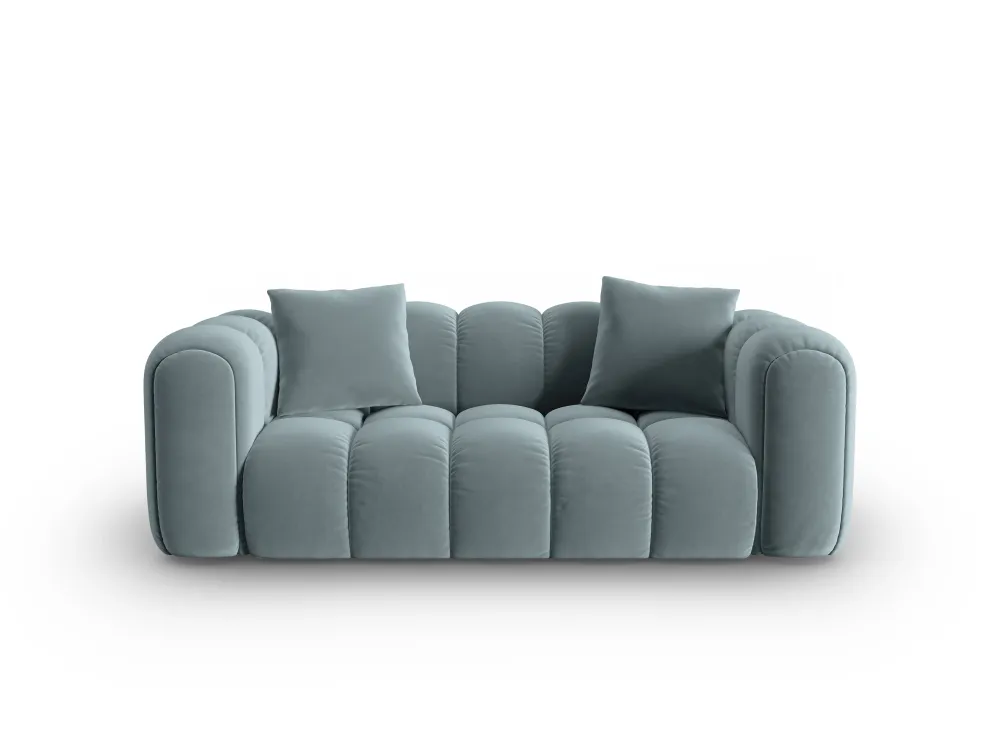 Sofa sametová 3-osobová ASTRO jasně modrá