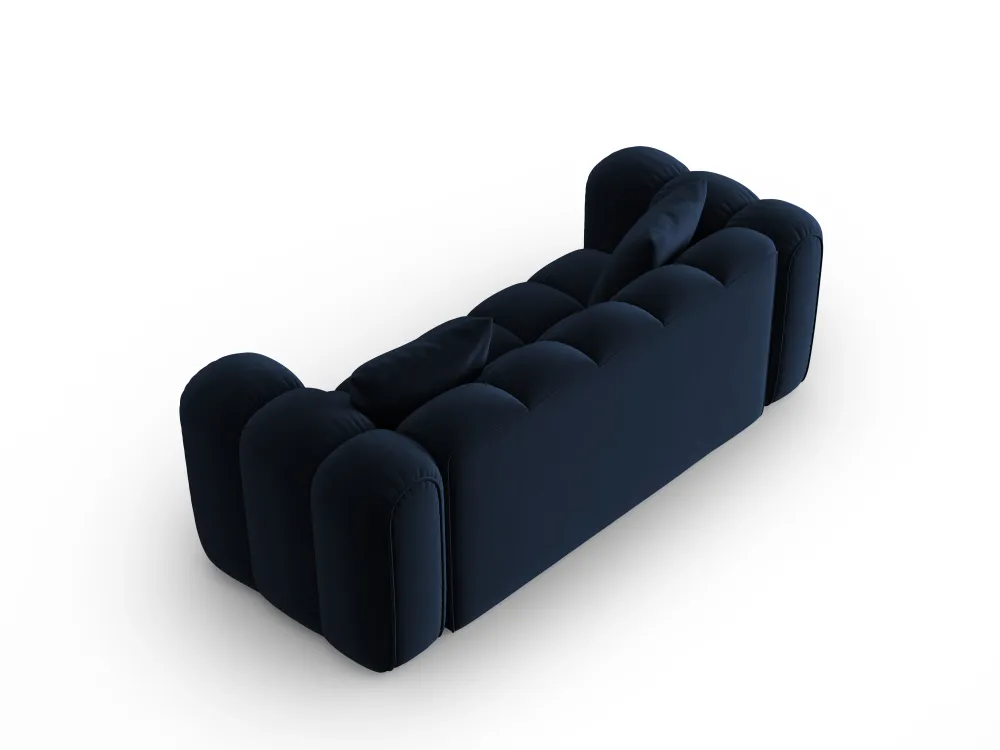 Sofa sametová 3-osobová ASTRO královská modrá