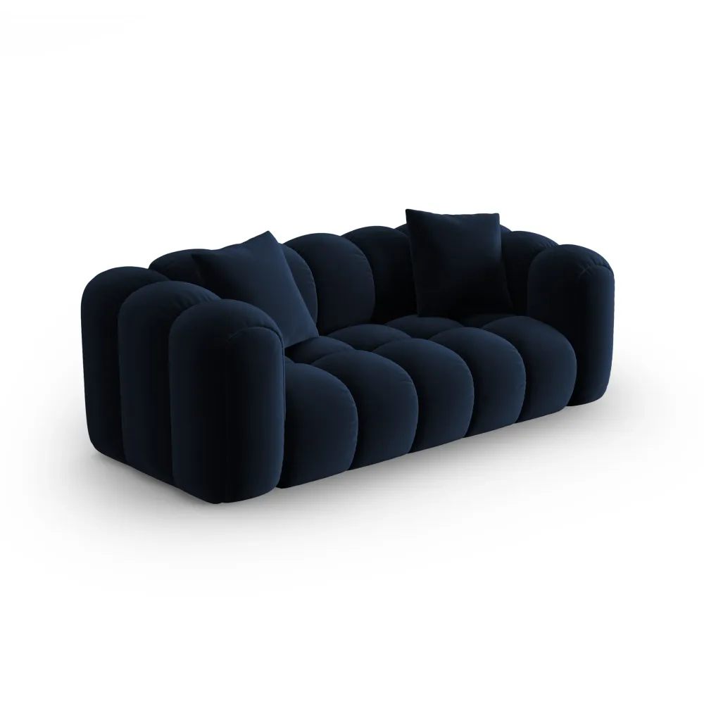 Sofa sametová 3-osobová ASTRO královská modrá