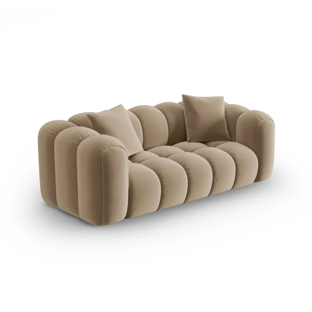 Sofa sametová 3-osobová ASTRO písková