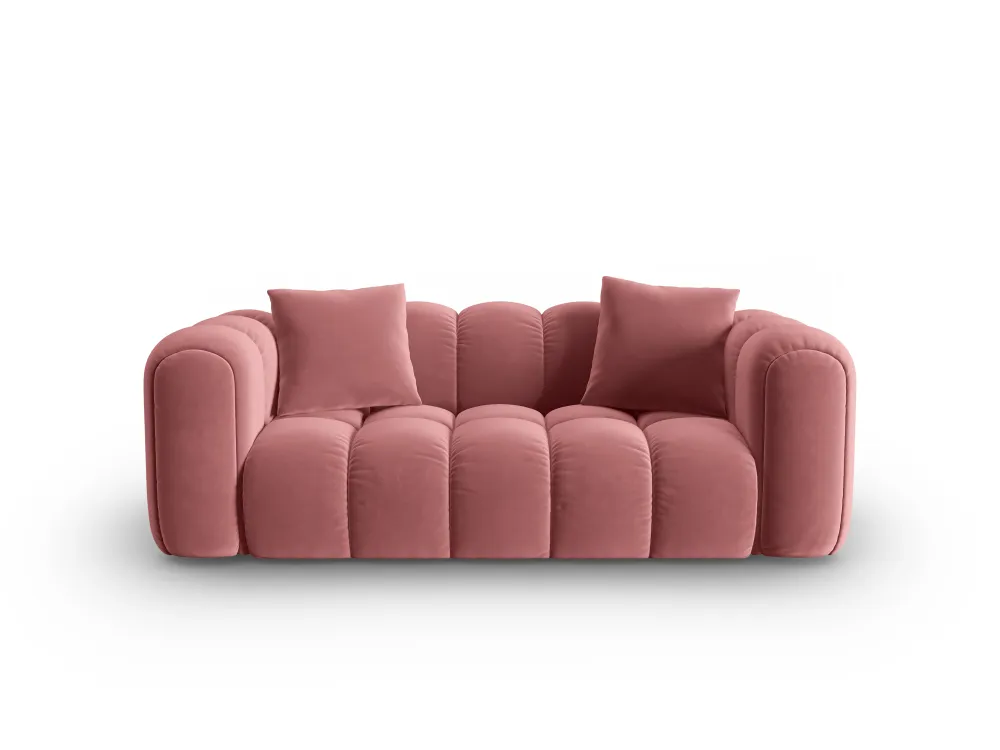 Sofa sametová 3-osobová ASTRO růžová