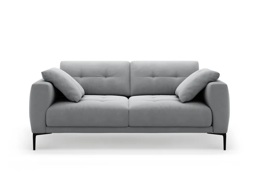 Sofa sametová 3-osobová BEMY šedá