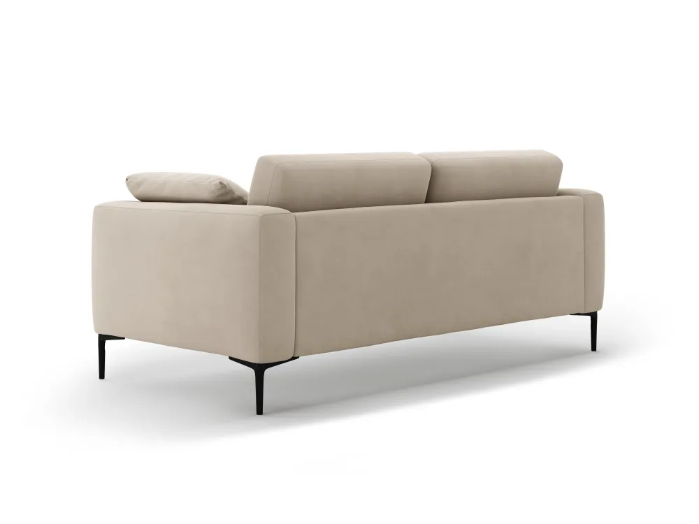 Sofa sametová 3-osobová BEMY béžová