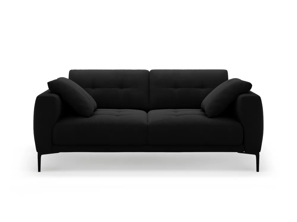 Sofa sametová 3-osobová BEMY černá