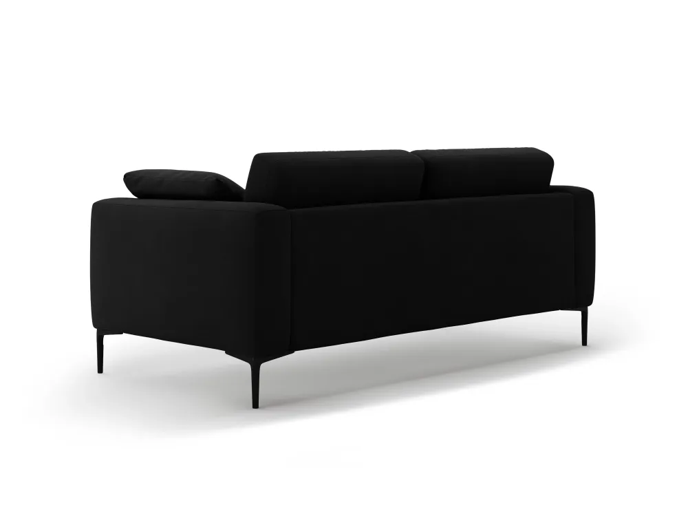 Sofa sametová 3-osobová BEMY černá