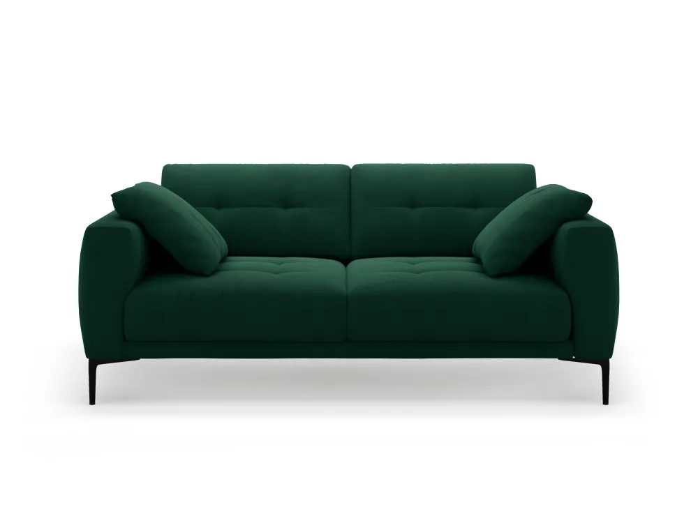 Sofa sametová 3-osobová BEMY lahvově zelená