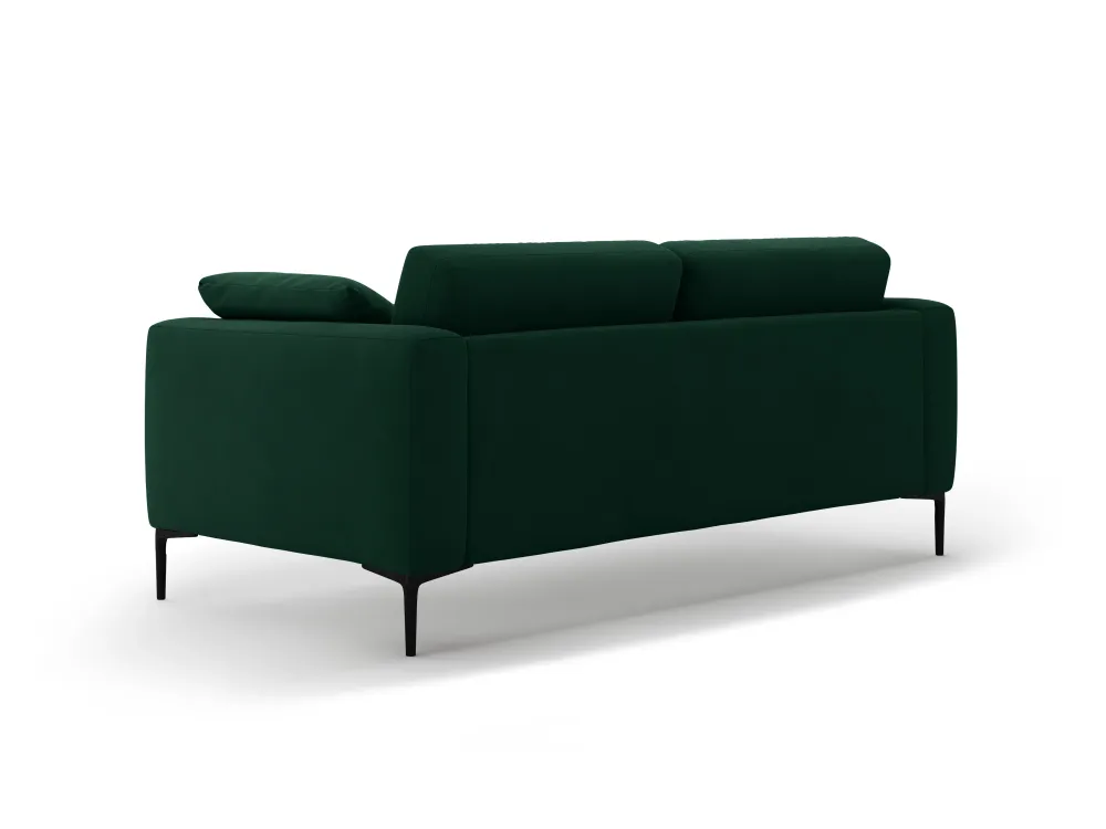 Sofa sametová 3-osobová BEMY lahvově zelená