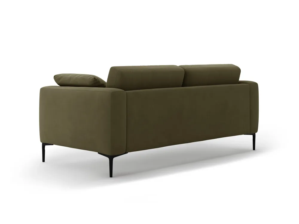 Sofa sametová 3-osobová BEMY zelená