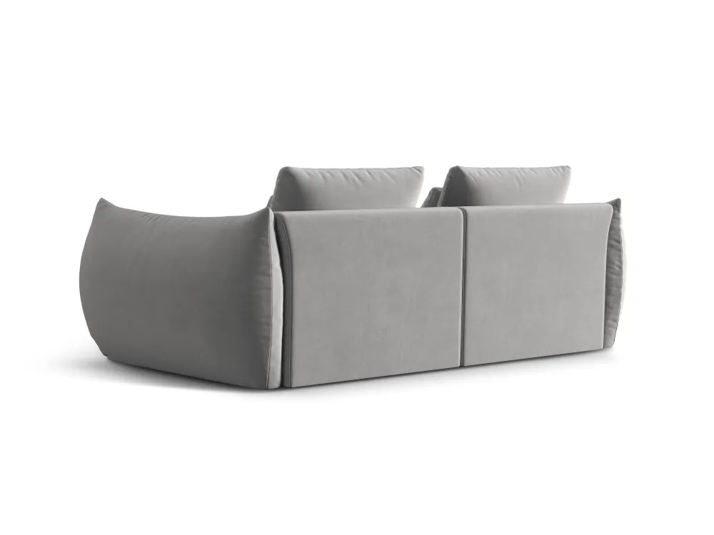 Sofa sametová 3-osobová BLOOM šedá