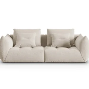 Sofa sametová 3-osobová BLOOM ecru