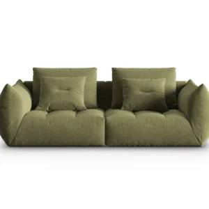 Sofa sametová 3-osobová BLOOM zelená