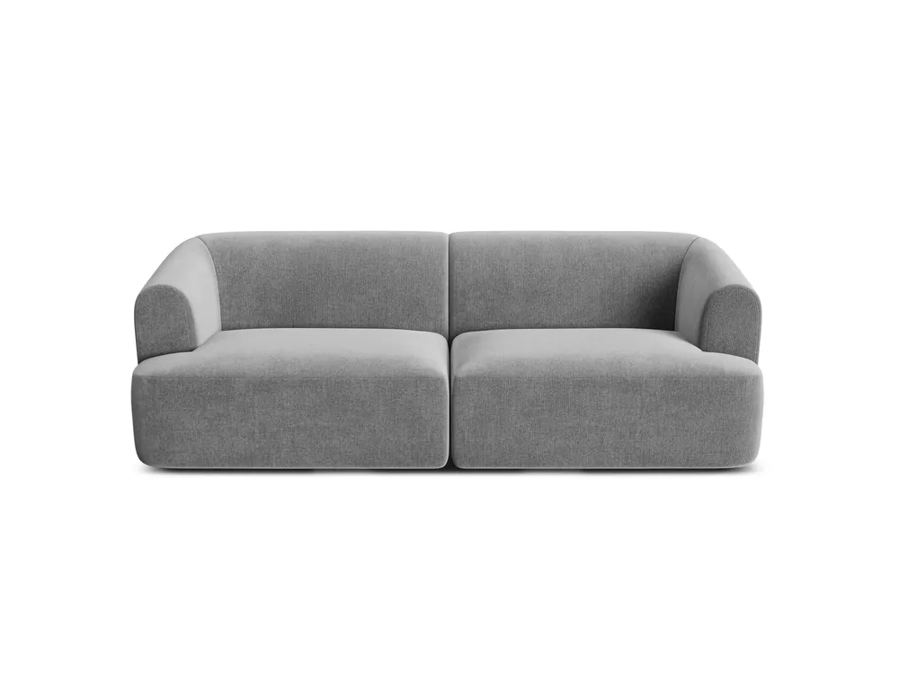 Sofa sametová 3-osobová CAMPI šedá