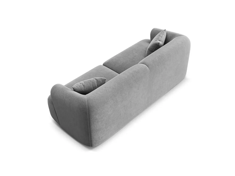 Sofa sametová 3-osobová CAMPI šedá