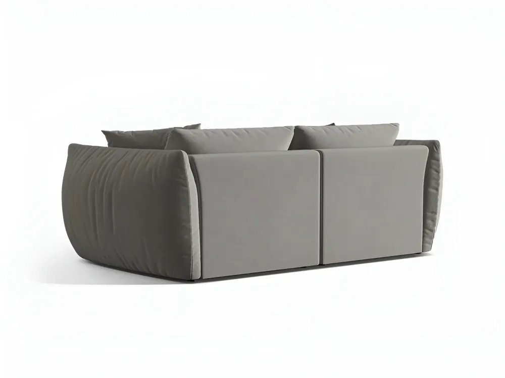 Sofa sametová 3-osobová CHRIS šedá