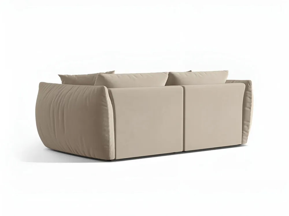 Sofa sametová 3-osobová CHRIS ecru