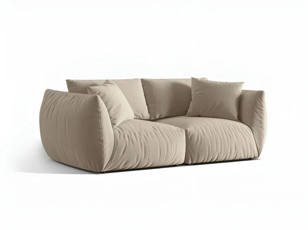 Sofa sametová 3-osobová CHRIS ecru