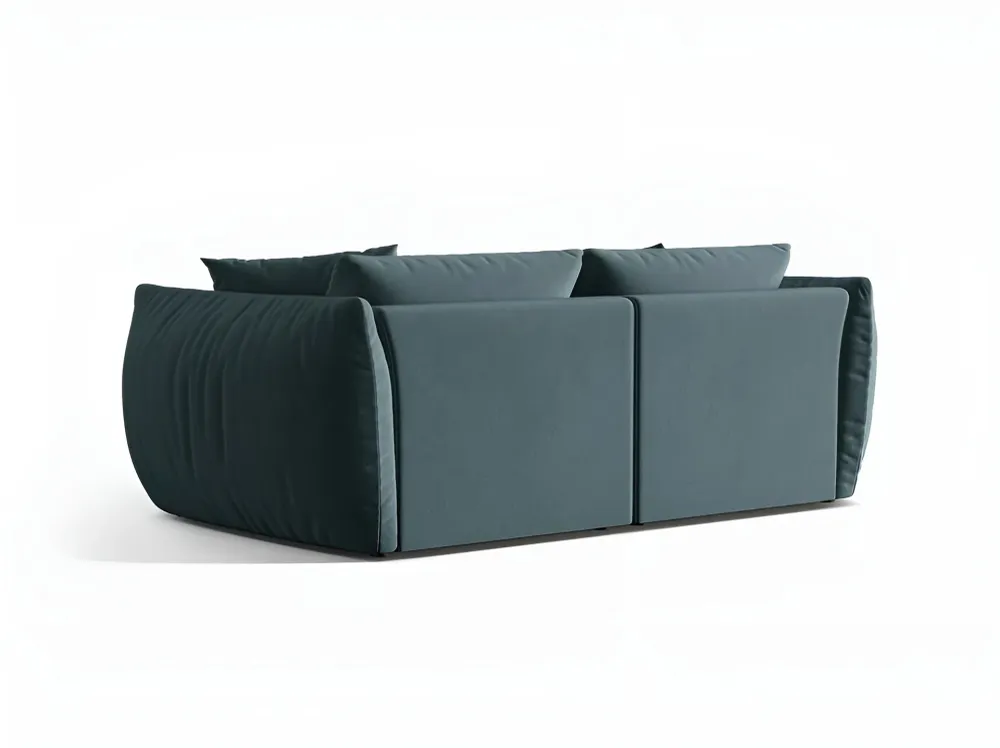 Sofa sametová 3-osobová CHRIS jasně modrá