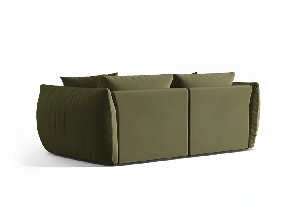 Sofa sametová 3-osobová CHRIS jasnozelená