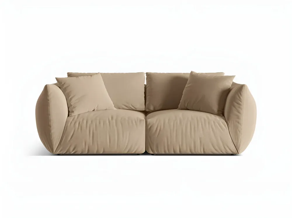 Sofa sametová 3-osobová CHRIS písková