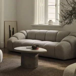 Sofa sametová 3-osobová DIANA šedohnědá