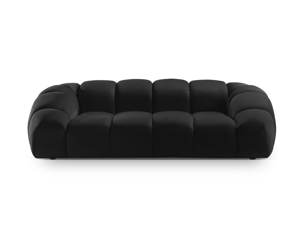 Sofa sametová 3-osobová DIANA černá