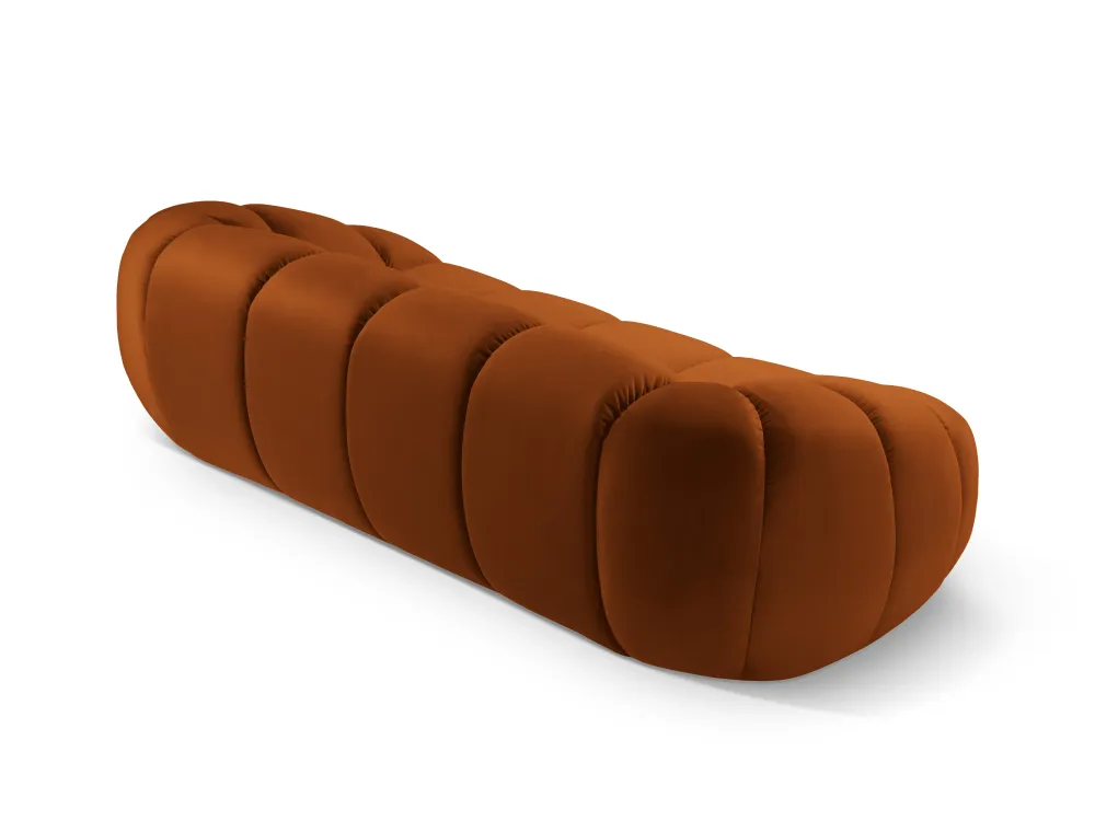 Sofa sametová 3-osobová DIANA terrakota