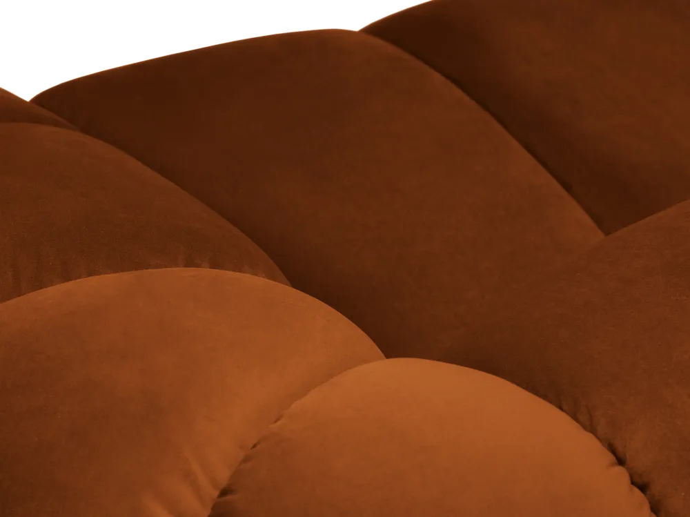 Sofa sametová 3-osobová DIANA terrakota