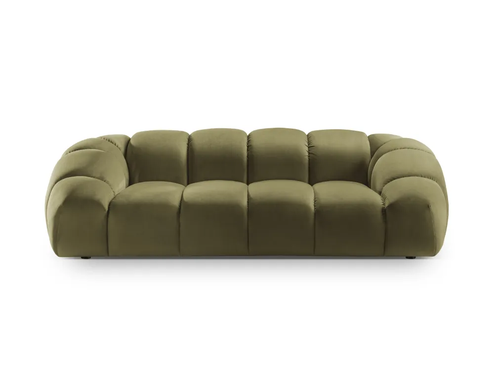 Sofa sametová 3-osobová DIANA zelená